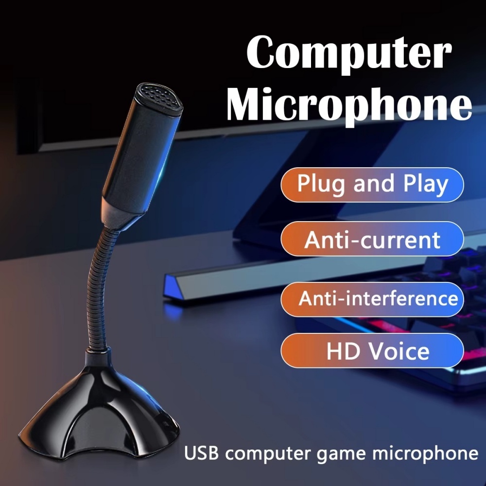 Streaming Mic Condenser - Microphone USB pour ordinateur portable et