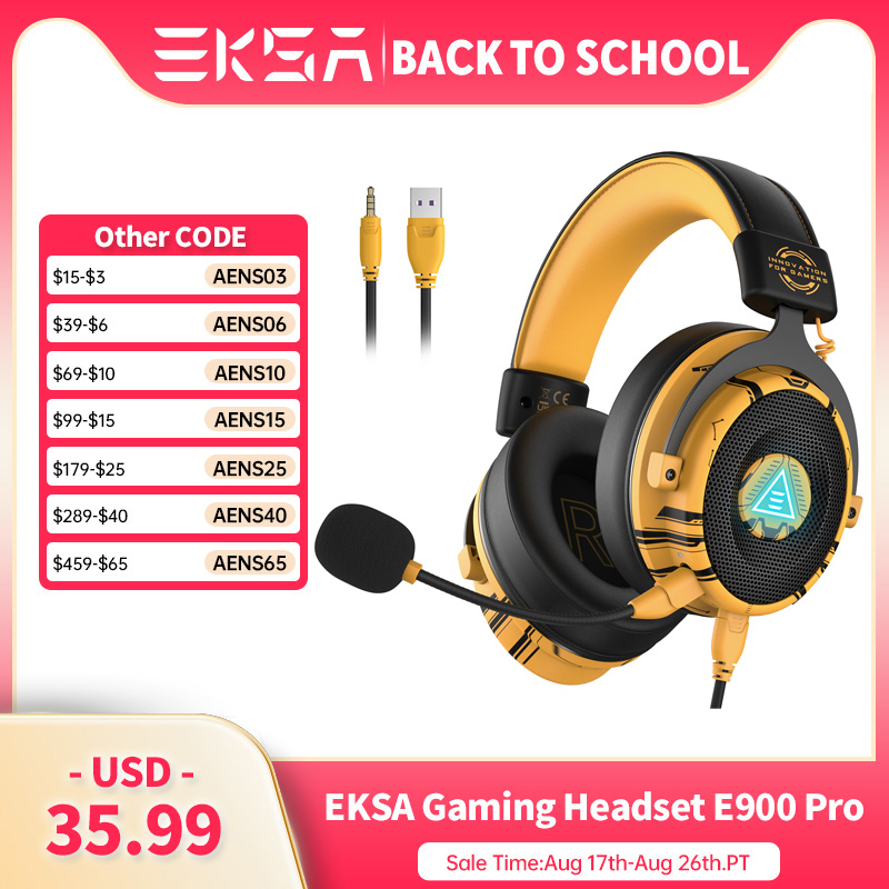 Gaming Headset 7.1 - Casque de jeu EKSA E900 Pro,