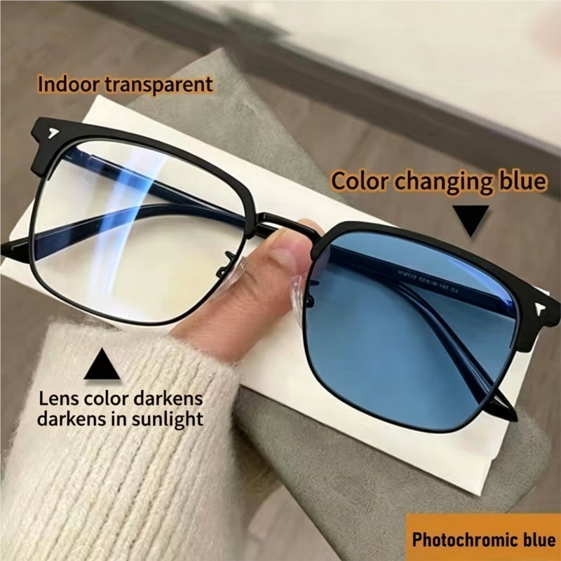 Gaming Glasses Blue - Lunettes photochromiques anti-lumière bleue pour hommes