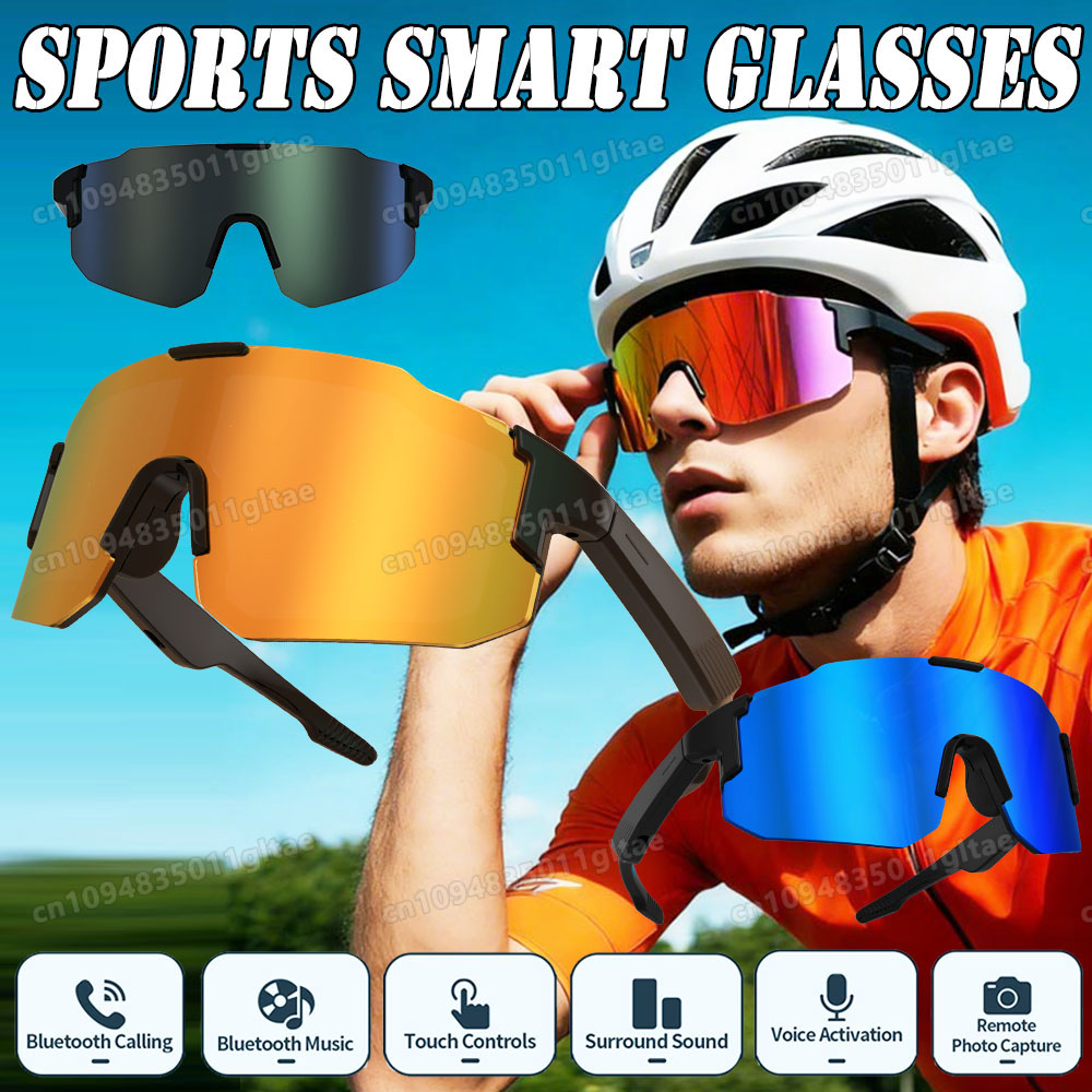 Gaming Glasses Blue - Lunettes de vélo intelligentes avec caméra,
