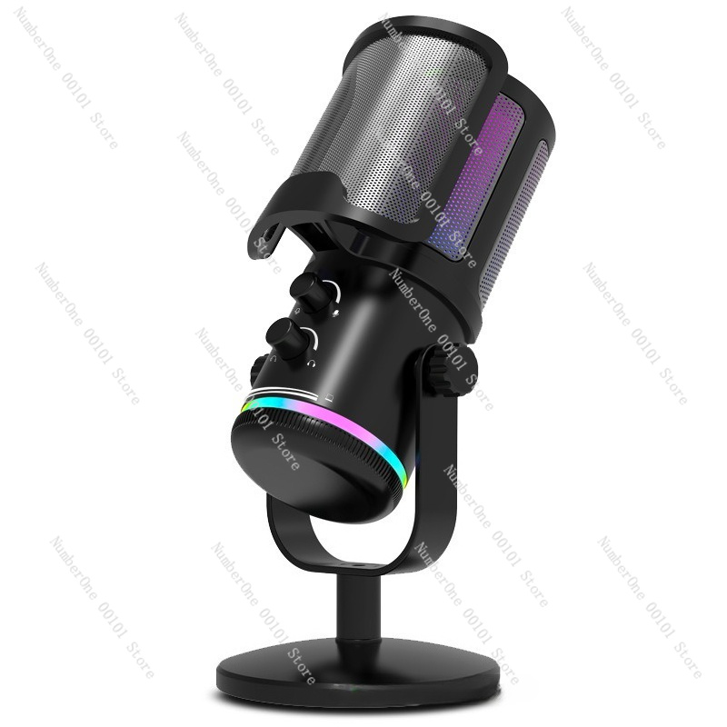 Streaming Mic Condenser - Microphone à condensateur USB RGB, micro
