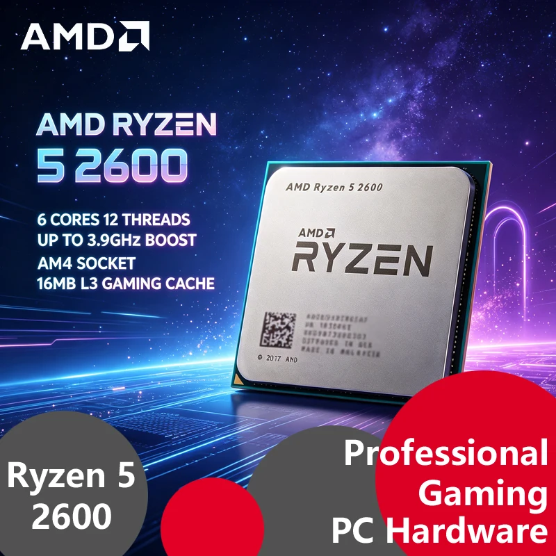Amd Cpu Ryzen 5 - Processeur de jeu pour ordinateur de
