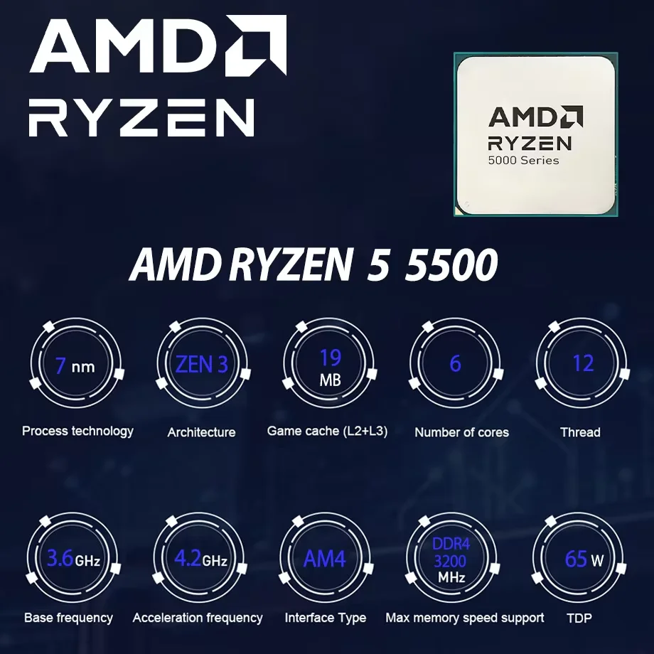 Processeur AMD Ryzen 5 5500 R5 - Amd Cpu Ryzen 5 avis et prix