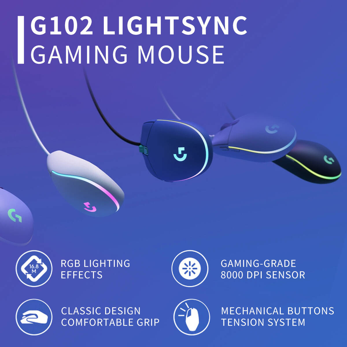 Souris de jeu Logitech G102 Pr - Esports Online Gaming avis et prix