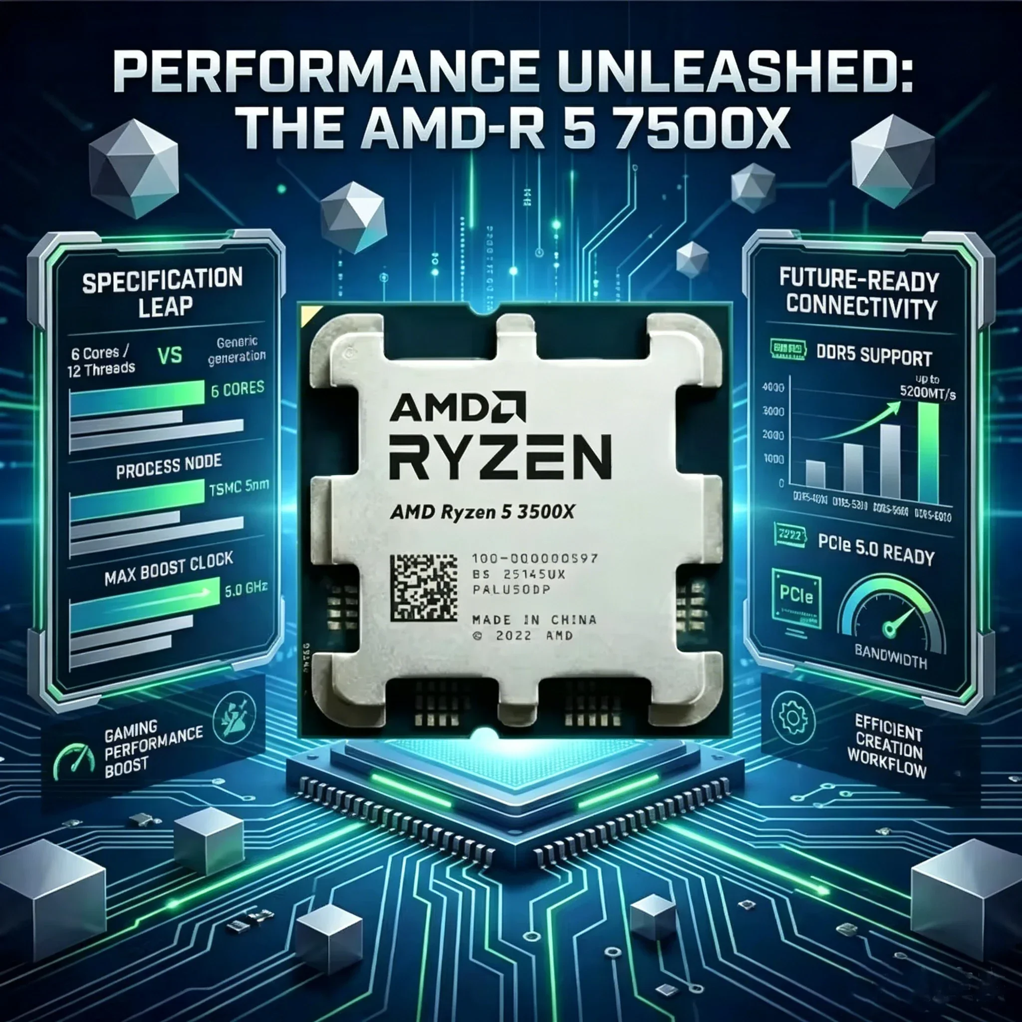 Processeur de jeu pour ordinat - Amd Cpu Ryzen 5 avis et prix