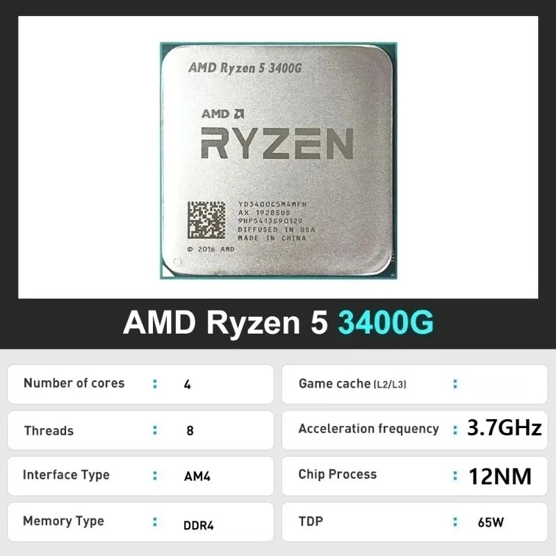R5 3400G 100% neuf, processeur - Amd Cpu Ryzen 5 avis et prix