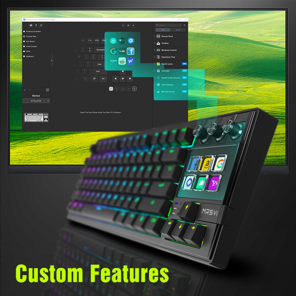 MRSVI K1 PRO visuel LCD AI cla - Elgato Stream Deck avis et prix