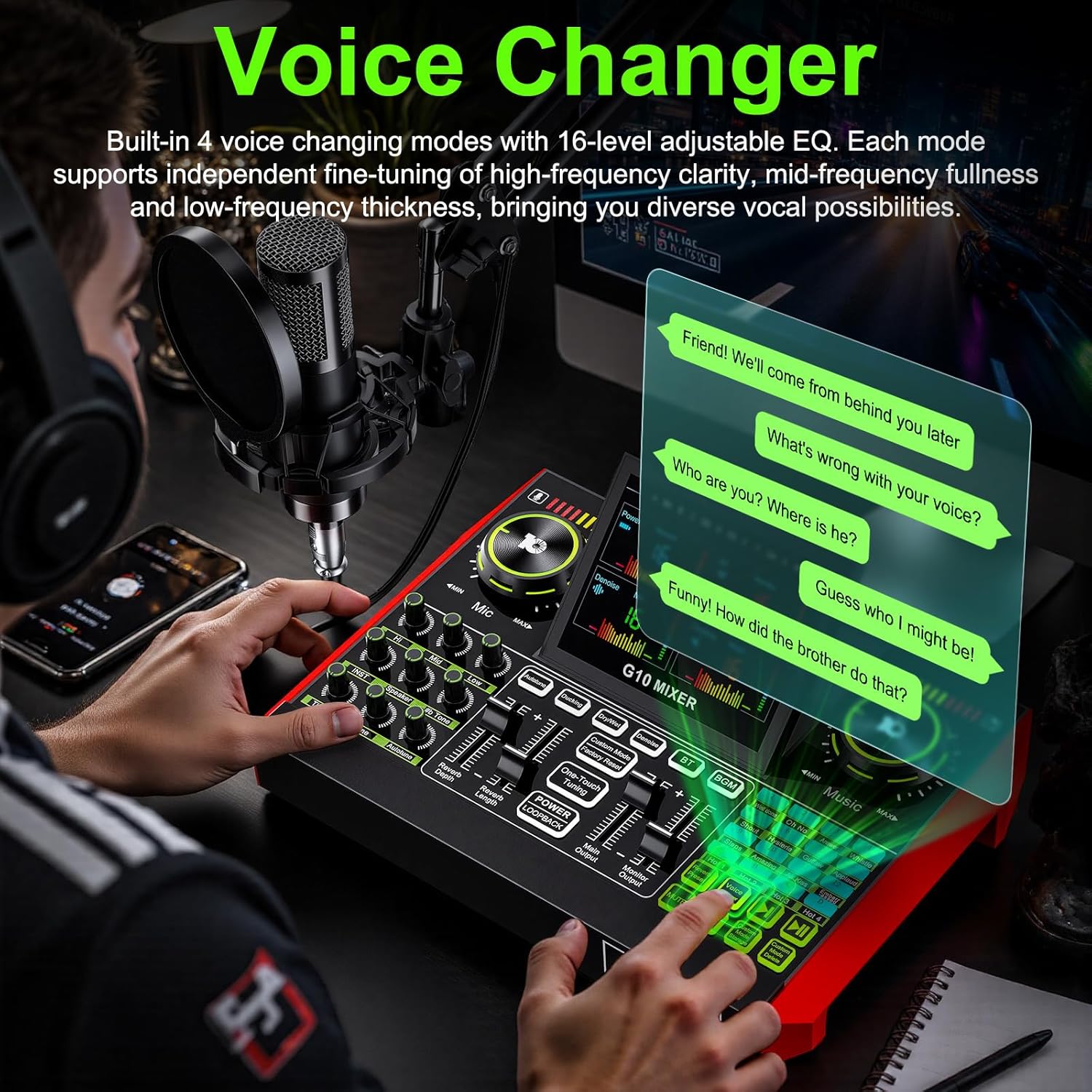 Interface audio de streaming e - Streaming Mic Condenser avis et prix