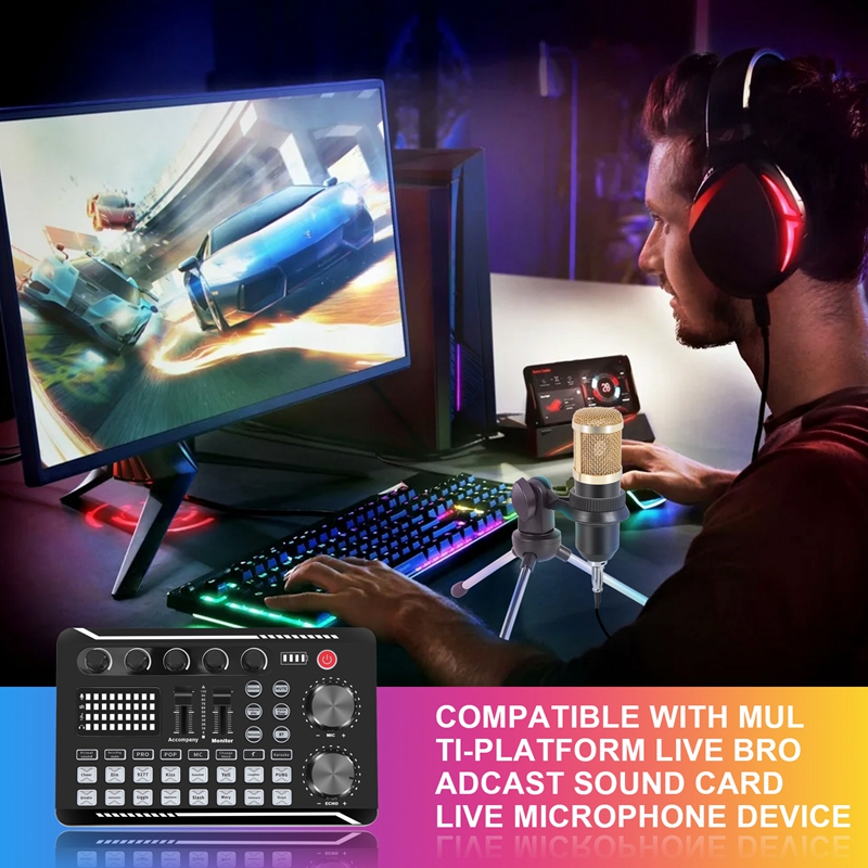 Kit de carte son F998, kit de  - Streaming Mic Condenser avis et prix