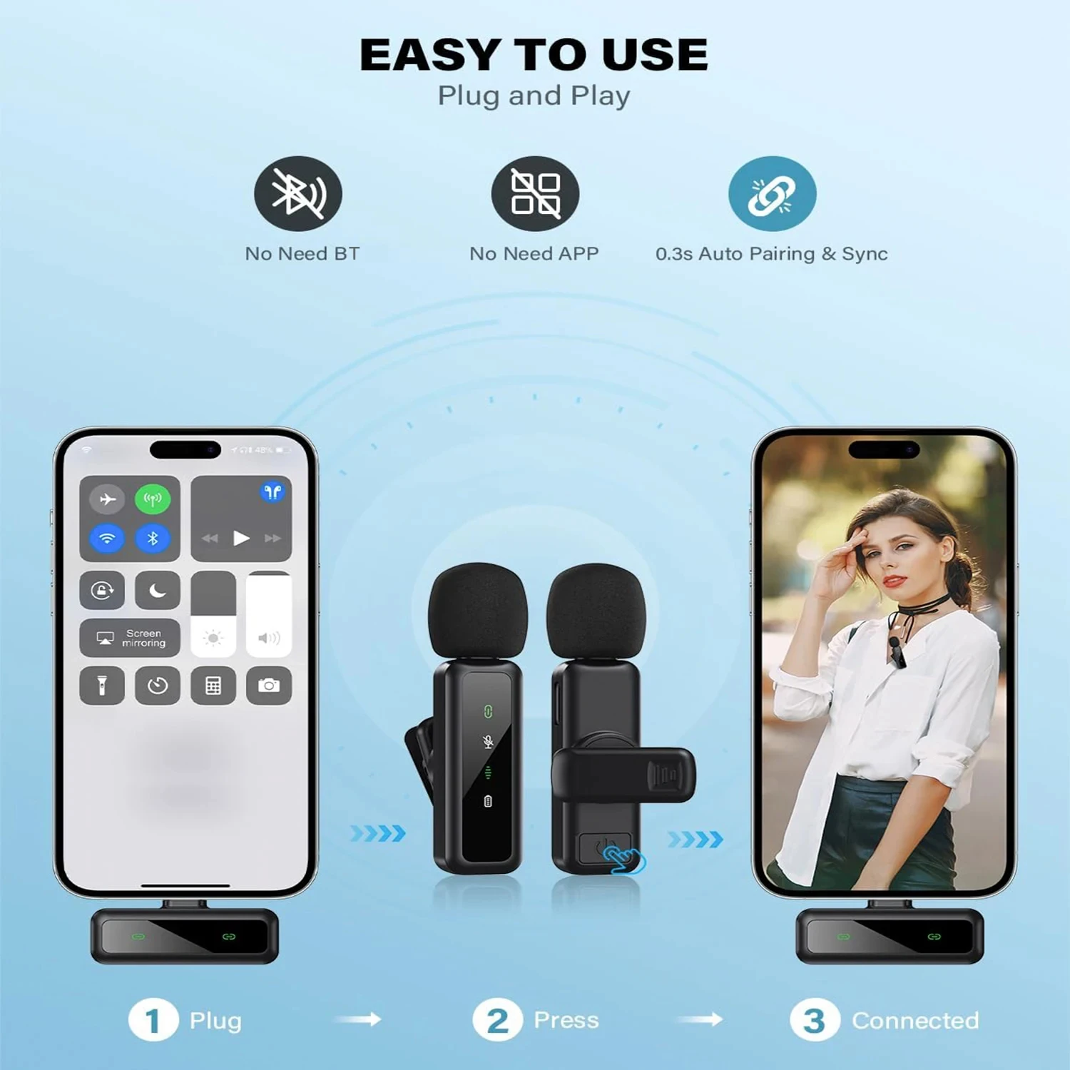 Microphone sans fil Lavalier,  - Streaming Mic Condenser avis et prix